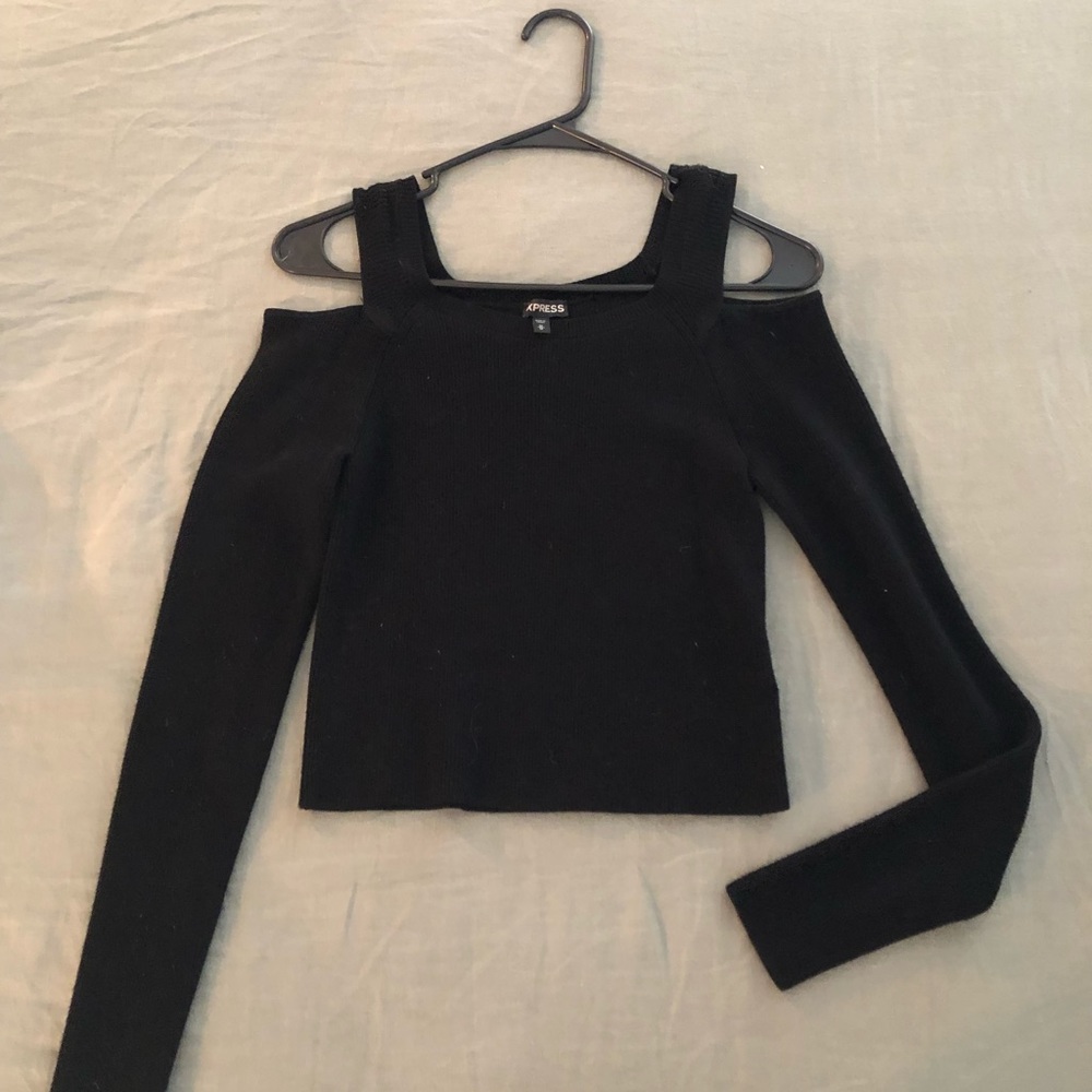 Formal black crop top
